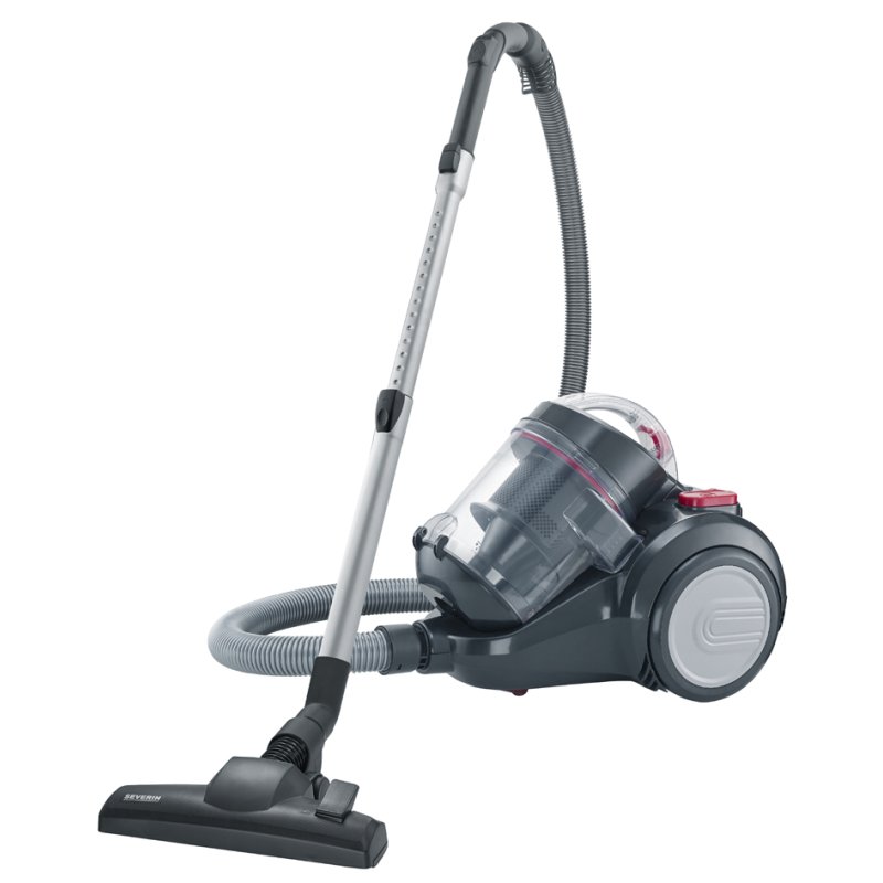 SEVERIN vacuum cleaner Single Zyklon CY 7089, black/red, 750W, cyclone technology, HEPA 13 filter